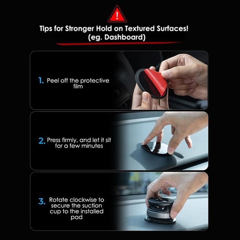 360 Vacuum Magnetic Phone Holder Adjustable Suction Cup Car Mount Foldable Stand